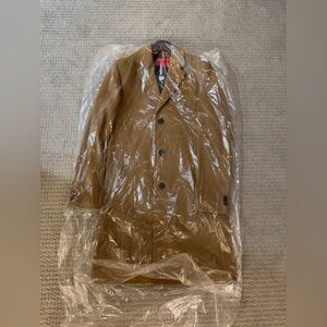 NWOT Hugo Boss Tan Lapel Overcoat XS